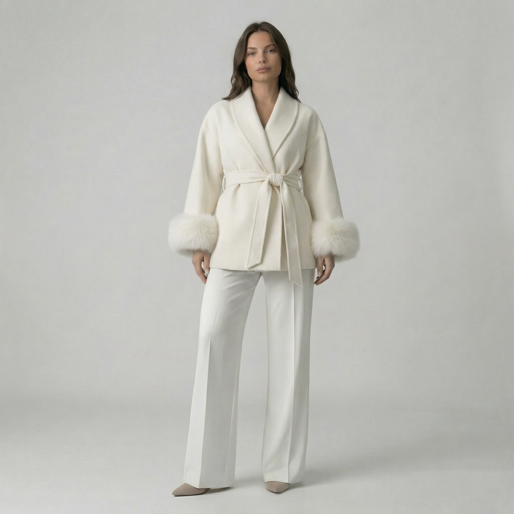 Atelier M White Fur-Cuff