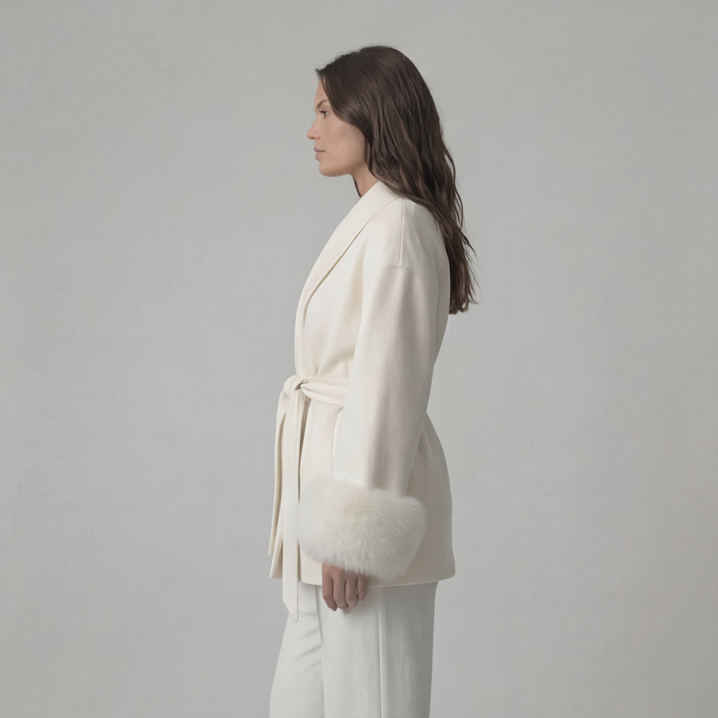 Atelier M White Fur-Cuff